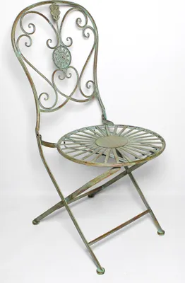 Produktbild von Metallstuhl Pfauenauge Balkonstuhl Gartenstuhl Wintergarten Stuhl