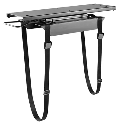 Produktbild von CAVO Tisch-Halterung PC mit Gurthalterung & 360°-Drehung schwarz – PC-Tower-Halter, Computerhalterung
