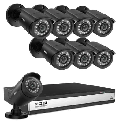 Productafbeelding van Beveiligingscamerasysteem, ondersteunt 16 kanalen, met AI-detectietechnologie, 16-kanaals DVR voor 8 camera's, geen
