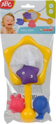 Immagine prodotto di Simba ABC Badetiere mit Netz, Badespielzeug, Kescher, Fangspiel, Baden, Kinder, Baby, Spielzeug, 104015478