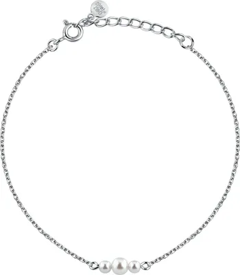 Produktbild von Silberarmband mit kü nstlichen Perlen Silber LPS05AWV88