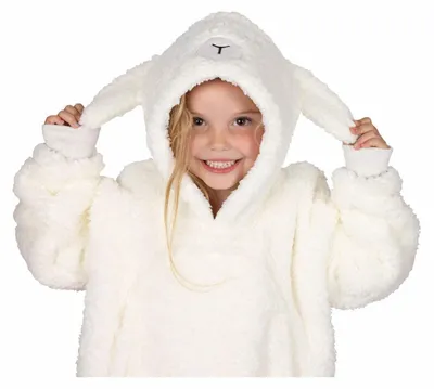 Zdjęcie produktu dla Cozy Noxxiez Sheep - Ciepły koc telewizyjny z kapturem 7 - 12 lat