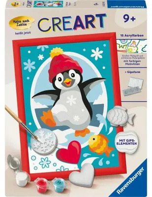 Obrázok produktu pre Ravensburger Maľovanie podľa čísel CREART s odlievaním zo sadry Veselý tučniak 12023159