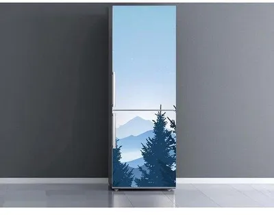 Productafbeelding van Koelkast Decoratie - Keuken Sticker - Keuken Opfrissen - Exclusieve Designs - 70x200cm - Landschap Bos