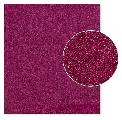 Produktbild von Plottermarie Plotterfolie Mega Glitter für kreative Veredelungen – Plotterfolie für Textildruck, T-Shirts, Baumwolle, Polyester, DIY & Spezialeffekte 32 x 50 cm - 943 Hot Pink