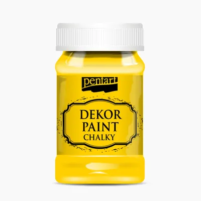 Produktbild von PENTART Dekorfarbe Chalky, 100 ml, Zitronengelb