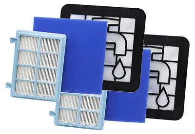 Produktbild von 2x Filter Set geeignet für Philips PowerPro Compact und Power Pro Active und City Alternative FC8010/01 Staubsauger