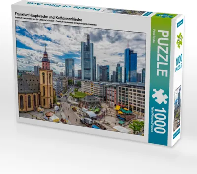 Produktbild von CALVENDO Puzzle Frankfurt Hauptwache und Katharinenkirche | 1000 Teile Lege-Größe 64x48cm Foto-Puzzle für glückliche Stunden