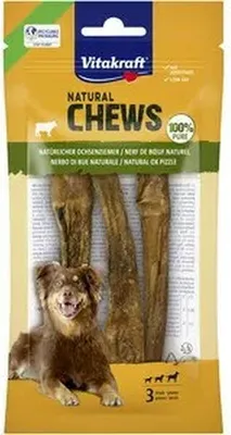 Imagen del producto de Vitakraft Natural Chews, Snacks para perros, sabor a carne de res