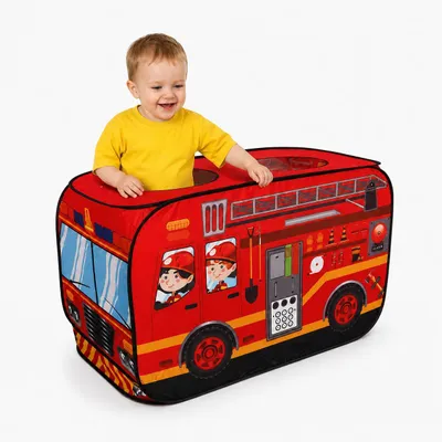 Produktbild von Best For Kids |Spielzelt Feuerwehr für Kinder mit 50 Bällen | Innen- und Außenzelt für Kinder | Wurfzelt | Spiel zelt für Jungen und Mädchen | Baby-Sp