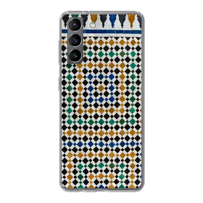 Produktbild von MuchoWow® Handyhülle Schutzhülle Hülle für Samsung Galaxy S21 Ein marokkanisches Mosaik, das wie eine Art Labyrinth aussieht Silikon Softcase Handy Hülle - Softcase