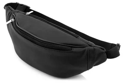 Produktbild von Schwarz Herren Gürteltasche aus Leder, Leder Bauchtasche Belveder NORD21