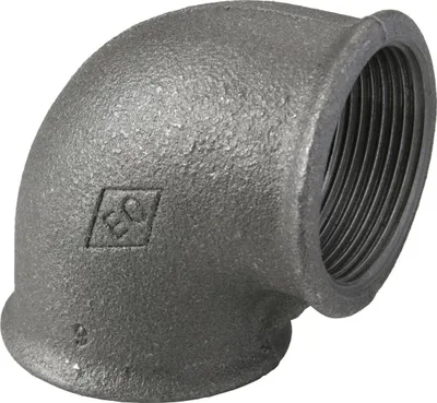 Produktbild von Temperguss Winkel Nr. 90 schwarz, 90 Grad, I/I 11/2"