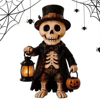 Image de Décoration d'Halloween vintage, lanterne pour une ambiance effrayante
