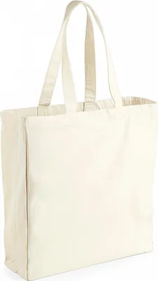 Produktbild von Westford Mill W108 | Canvas Classic Shopper 39 x 42 x 13 cm - Farbe: Natural - Größe: One Size