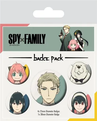 Obrázok produktu pre Spy x Family - sada 5 odznakov PM7469 (jedna veľkosť) (farebná)