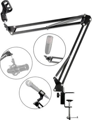 Image de Support de microphonique sur pied professionnel, compatible avec le microphone QuadCast S