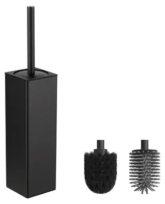 Image de Brosse pour toilettes noire avec support - Durable et élégante