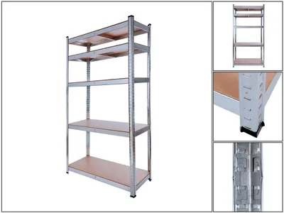 Produktbild von Schwerlastregal Steckregal Lagerrregal Kellerregal 90x40x180cm 5 Böden 750kg