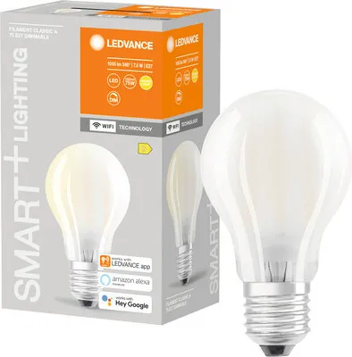 Image de Ledvance Smart WIFI Filament Classic LED-Lampe dimmbar A75 E27/7,5W(75W) mat 1055 lm 2700 K warmweiß