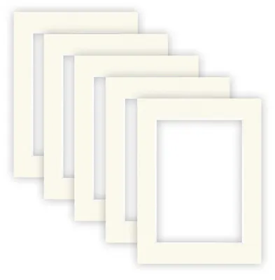 Immagine prodotto di Passepartout in cartoncino - Set da 5 - 30x40 cm - Bianco avorio