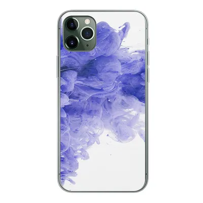 Produktbild von MuchoWow® Handyhülle Schutzhülle Hülle für iPhone 11 Pro Max Tinte - Lila - Abstrakt Silikon Softcase Handy Hülle - Schutz