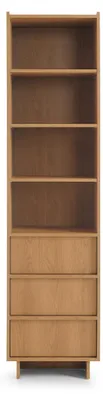 Produktbild von Schmales Regal Bücherregal YASUMI (50 cm) – Eiche Carmel