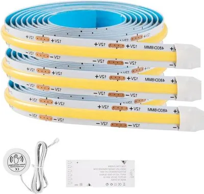 Produktbild von Set 3x1m Selbstklebende LED Stripbeleuchtung Warmweiß Körpersensor