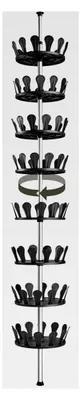 Produktbild von Schuhkarussell, Schuhorganizer ohne Bohren, höhenverstellbares Schuhregal 100-300 cm, drehbares Schuhregal für 96 Paar Schuhe, platzsparende Schuhaufbewahrung