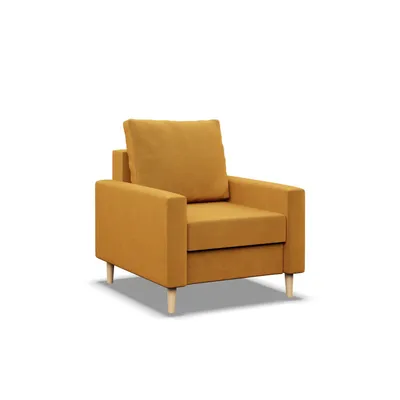 Produktbild von BLANK - Loungesessel für das Wohnzimmer, Wendekissen, Skandinavische Stil, Gelb