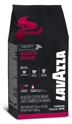 Zdjęcie produktu dla Lavazza Expert Gusto Pieno, 1 kg, Kawa, Ciemna palona, 12/13, Torba