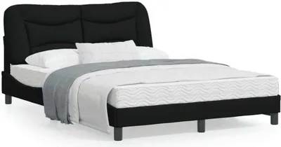 Produktbild von CLORIS Bettgestell mit LED Schwarz 140x190 cm Stoff 3213699