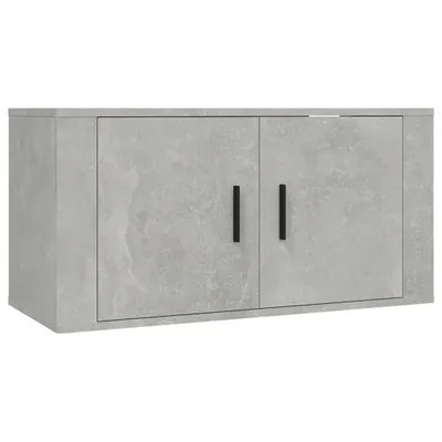 Image de vidaXL Armoire TV murale gris béton 80x34,5x40 cm
