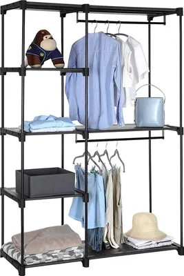 Produktbild von SONGMICS Kleiderschrank mit Kleiderstangen 112 x 43 x 165 cm