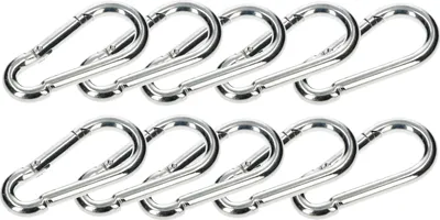 Produktbild von KOTARBAU®  10er Set Feuerwehr Karabinerhaken für Seile 100x10mm Feuerwehrkarabiner Robust für Ketten