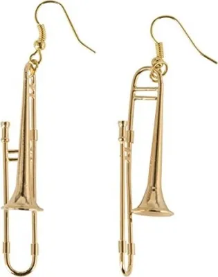Produktbild von Posaunen Ohrringe Posaune Miniblings Posaunist Orchester Jazz vergoldet mit Box