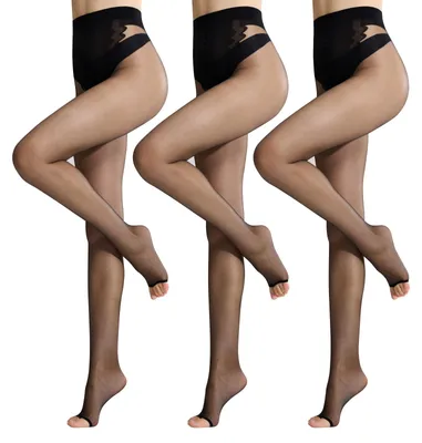 Produktbild von MANZI Ohne Zehen Strumpfhose für Damen Zehenfreie Feinstrumpfhose 10 Den