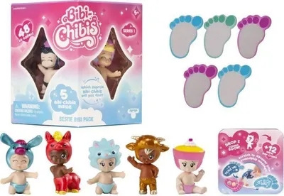 Produktbild von Mini-Figuren Bibi Chibis, 5er Pack, Zufälliges Modell, 5 Chibi Figuren, 3 Mystery Figuren