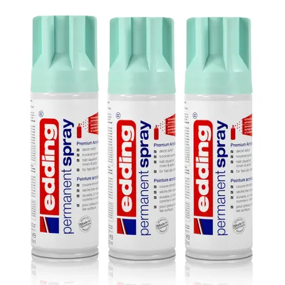 Produktbild von 3x edding Permanent Spray pastellblau 200 ml Premium Acryllack