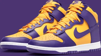Produktbild von Nike Dunk High 'Lakers' Herren Sneaker EU 46 UNIVERSITY GOLD/COURT PURPLE/WHITE