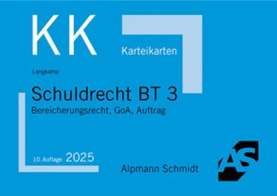 Produktbild von Karteikarten Schuldrecht BT 3