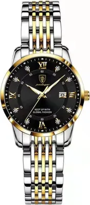 Immagine prodotto di Elegante Orologio POEDAGAR LA-35033 in Argento, Oro e Nero per Donna KP35033