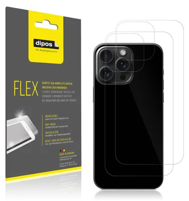 Produktbild von 2x dipos Flex Apple iPhone 16 Pro Rückseite