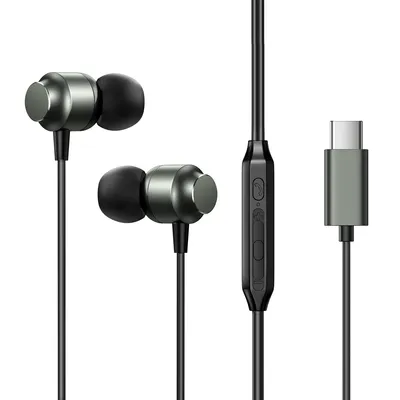 Zdjęcie produktu dla JOYROOM JR-EC06 USB Type C Grey - Wired Headphones, Przewodowa, 20 - 20000 Hz, Połączenia/muzyka, Słuchawki, Szary