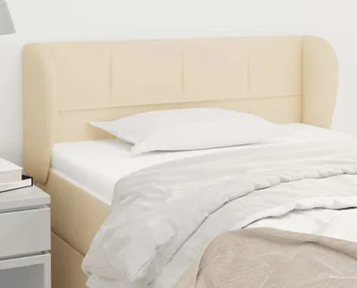 Produktbild von Kopfteil mit Ohren Creme 93x23x78/88 cm Stoff