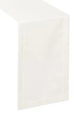 Produktbild von Elegante Tischdecke, Tischläufer, mit Hohlsaum 40x180 Weiß