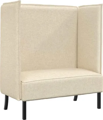 Produktbild von vidaXL Hoher Rücken Sofa 101cm Creme Stoff