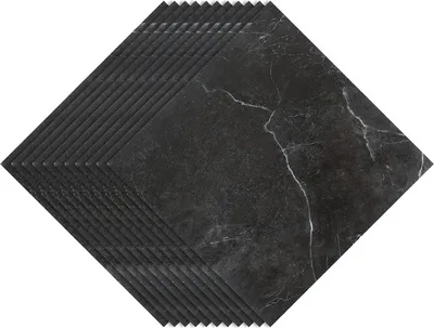 Produktbild von Jiubiaz Vinylboden,PVC Bodenbelag,Selbstklebende Fliesen,Marmoreffekt,Schwarz,ca.5m²/55 Fliesen