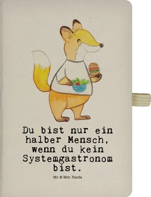 Produktbild von Mr. & Mrs. Panda Tagebuch Systemgastronom Herz - Transparent - Geschenk, Journal, notizbuch, Skizzenbuch, Adressbuch, a4