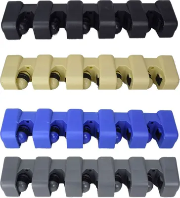 Produktbild von Gerätehalter Werkzeughalter für 5 Geräte 19-34mm ideal für Garten & Besenschrank, Farbe:beige